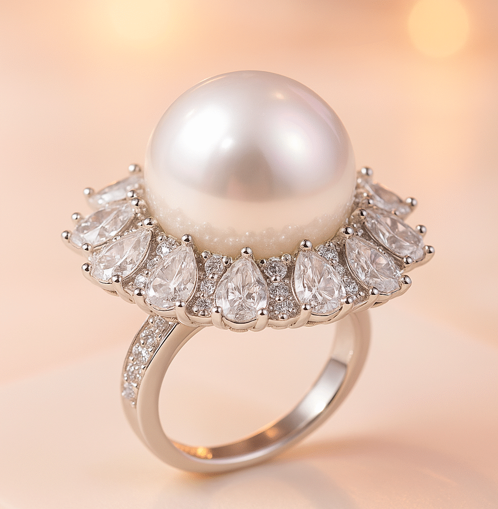Lunaria Pearl Ring