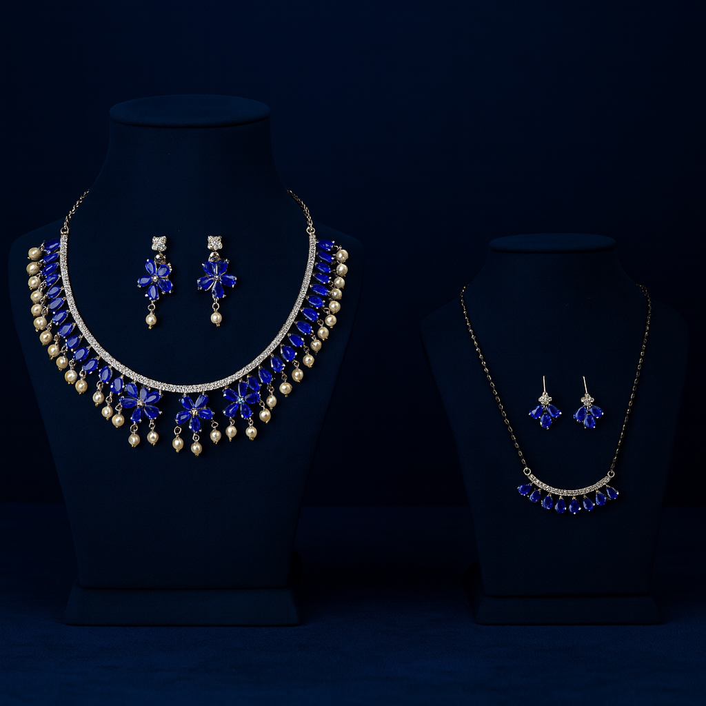Neelkamal Blue Bloom Set