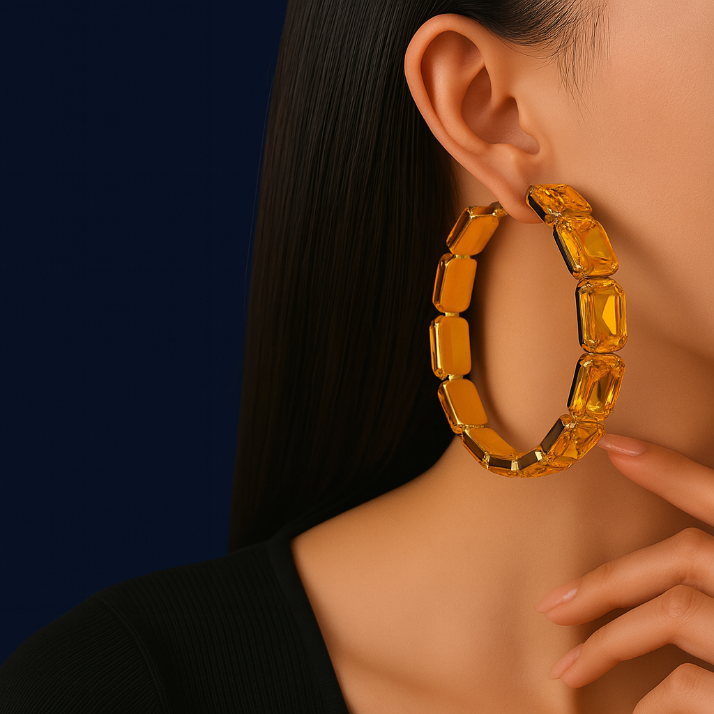Amber Luxe Hoops - Image 3