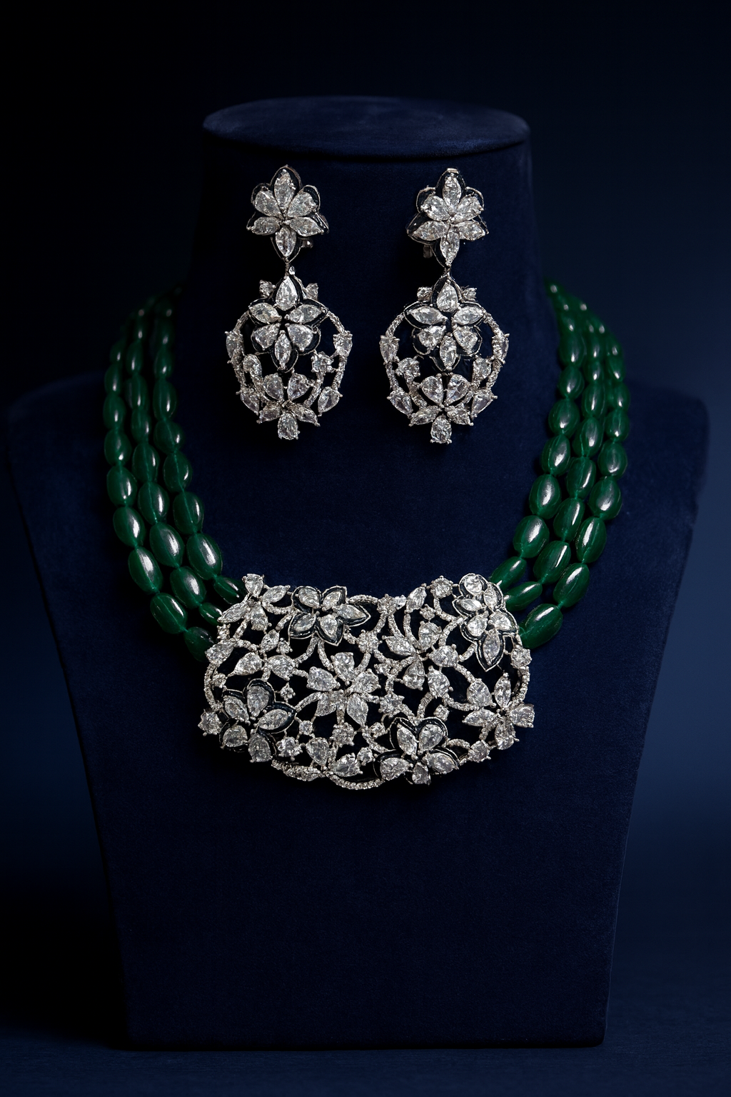 Zarisha Emerald Bloom Set